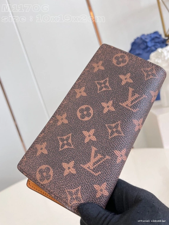 Official oldcobbler BRAZZA LOUIS VUITTON WALLET-10*19*2cm 0709